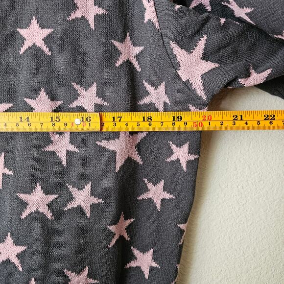 NWT NEEDLES Men's Grey Pink Stars Japan Relax Fit Knit Button Polo Sweater Sz XS - Picture 13 of 16